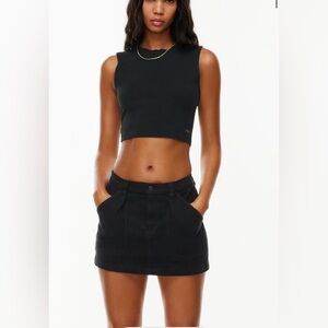 🖤 TNA Aritzia Warrant Cargo Skirt Black Utility Mini | Size 2
